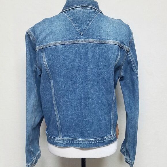 Vtg Y2K Tommy Hilfiger Goose Denim Jacket XL - Picture 11 of 16